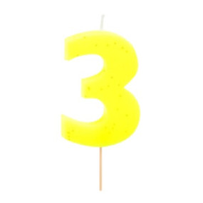 Vela 3 Amarelo Flúor